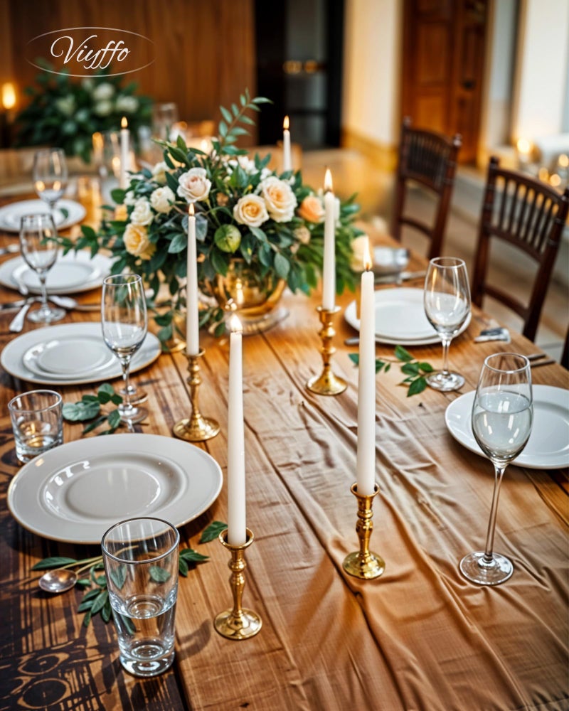Viyffo Taper Candles 12 Inch White Set of 4 Unscented  Dripless  Smokeless Long Tall Tapered Candlesticks Wedding Home Decor Dinner - Image 5